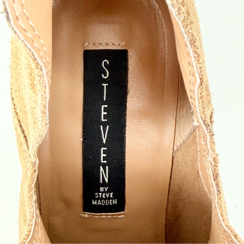 Steve Madden Dextir Suede Ankle Western Booties Boho – Cognac Brown – Size 8 - Picture 3 of 10